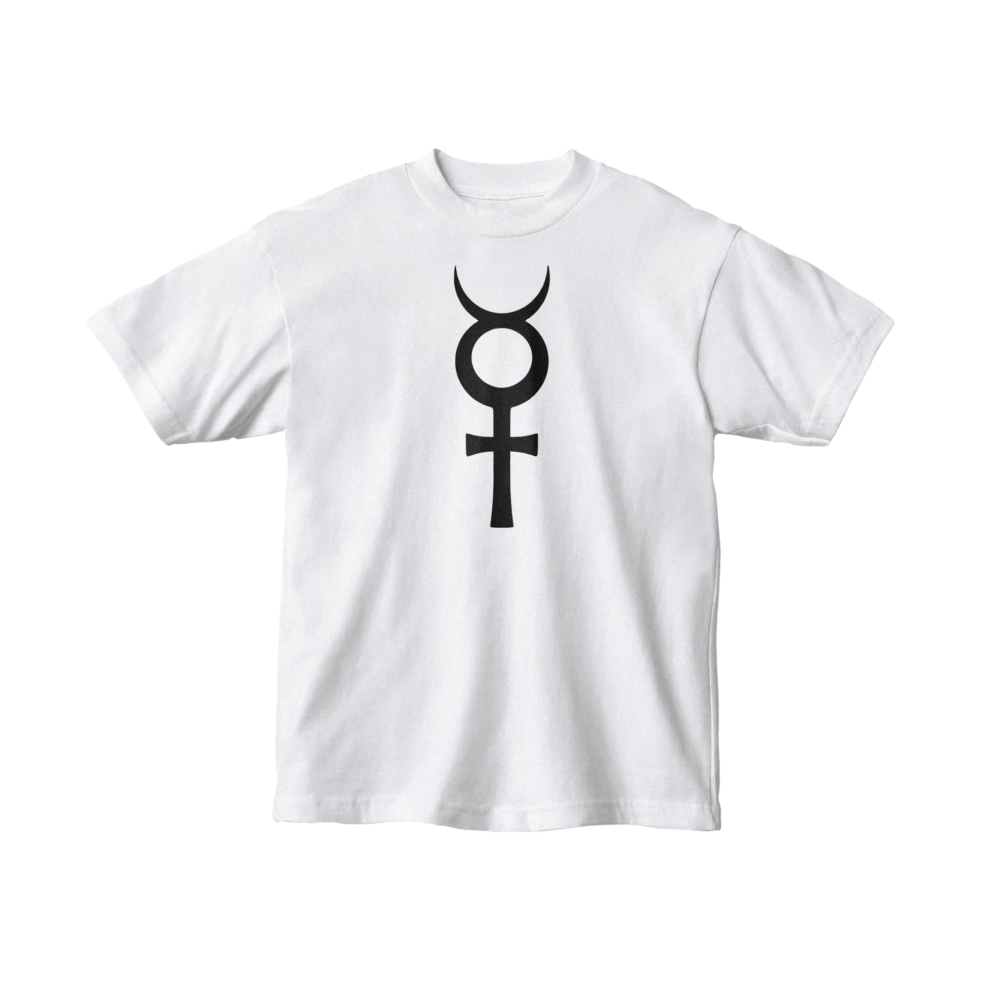 White Logo Tee